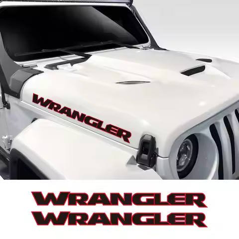 2PCS Car Hood Cover Engine Stickers For Jeep Wrangler JK JL TJ YJ Unlimited Sahara DIY Tuning Access