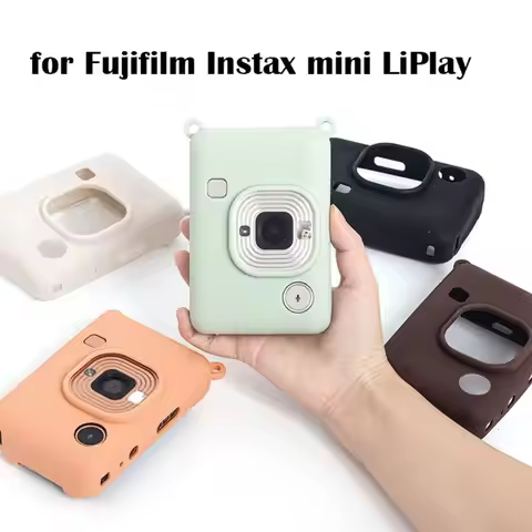 Silicone Instant Camera Case Solid Color Wear Resistant Protective Cover Soft Shockproof for Fujifil