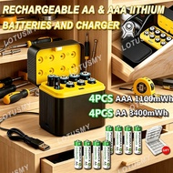 1.5V + 8 Slots Smart LED Charging Case Set 8-16PCS Energizer AA 3400mWh 2450mAh AAA 1100mWh 900mAh R