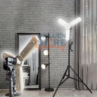 3 30W Fan Blade Lamp + Light Stand Bulb Fitting Lighting Holder Ring Single Makeup Makeup Socket E27