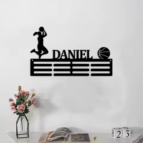 Custom Personalized Basketball Award Medal Holder,Custom Female Basketball Player Name Medal Hanger,