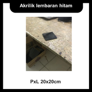 Akrilik lembaran hitam PxL 20x20cm 2mm