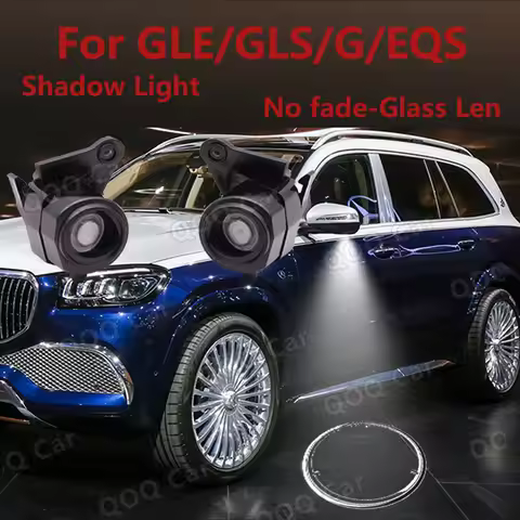 LED Car Rearview Mirror Shadow Light For Mercedes Benz G Class GLS GLE EQS Maybach Brabus Laser Proj