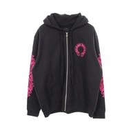 【二手】Chrome Hearts 男士馬蹄形花卉十字十字拉鍊連帽衫
