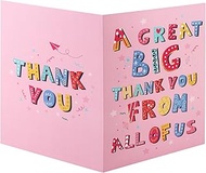 Large Thank You Card, 15.75x10.63 Inch Jumbo Giant Appreciation A Great Big Thank You Greeting Card 