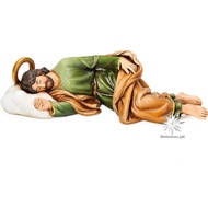 Bethlehem Gifts Sleeping St Joseph Resin Statue Religious Sculpture Ornament Desktop Statue Home Off