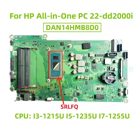 DAN14HMB8D0 Motherboard Is Suitable for HP All-in-One PC 22-dd2000i with CPU: I3-1215U I5-1235U I7-1