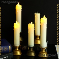 ROSEGOODS1 Electronic Candles, Battery Operated Home Decoration LED Candles, Multi-scenario Party Supplies Flameless Candle
