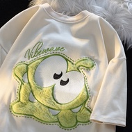 Women's 100% Cotton Oversized Short Sleeve T-Shirt with 3D Print - 200g Weight