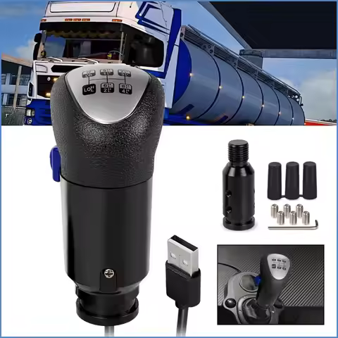 USB American Truck Simulator Shifter, Gearshift Knob for ATS & ETS2 Games