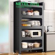 ◊﹊NETEL Kitchen Organizer Storage  Rack Fully Closed Locker Multifunctional dish rack Multi-layer