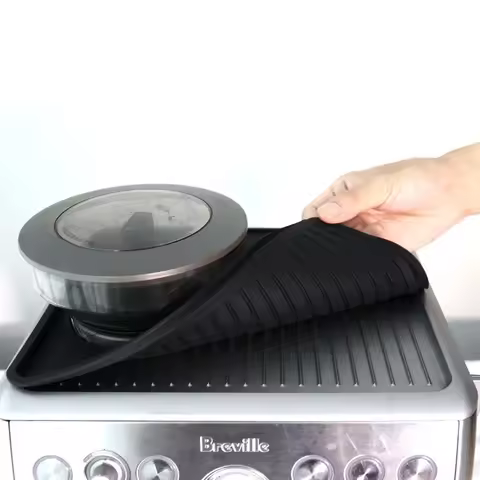 Coffee machine special silicone non-slip mat coffee tamper mat groove coffee tamper mat tool for Bre