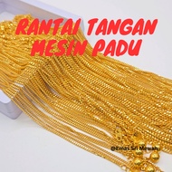 Rantai / Gelang Tangan Mesin Padu Emas 916 (Ada Love & Loceng) / 100%Original Emas 916 / Emas 916 Mu