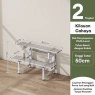 Rak Tanaman Stainless steel 4 Susun Rak Bunga Serbaguna Rak Pot Bunga Rak Standing Pot Susun