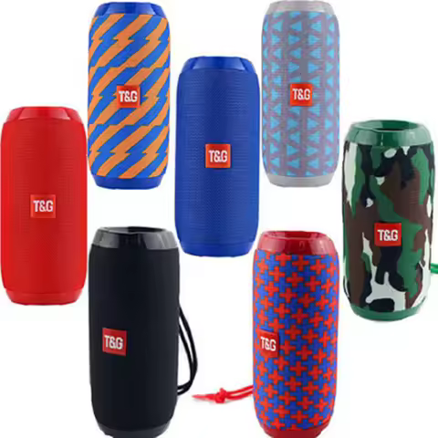 TG117 Outdoor Bluetooth Speaker Portable Wireless Speaker Column Dual Bass Sound Bar Subwoofer Music