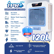 iPRO Turbo-Cold Industrial Air Cooler with Digital Timer and Remote Control - 28000m³/h Large Airflo