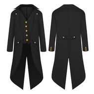 NEW Movie Super Villain Costume Disguise Joker Cosplay Steampunk Gothic Medieval Tailcoat Jacket Ves