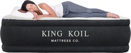 King Koil Luxury Twin Size Air Mattress with Built-in High Speed Pump for Camping, Home &amp; Guests - Mattresses Twin Airbed Inflatable Blow Up Waterproof Black