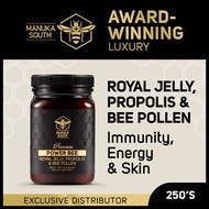Manuka South Power Bee with Royal Jelly Propolis Bee Pollen Rich in Vitamin Minerals Superfood for Immunity Energy Skin