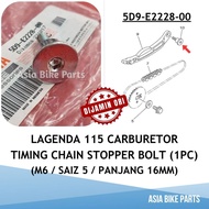 Yamaha Original Lagenda 115 Carburetor SRL115 Tensioner Stopper Bolt Ikat Tulang Timing Chain - 5D9-