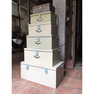 Corrugated iron storage box size 50cm x 33cm x 23cm MITUHOME