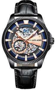 Men's Automatic Watch Skeleton Mechanical Ailang Series Male Wristwatch