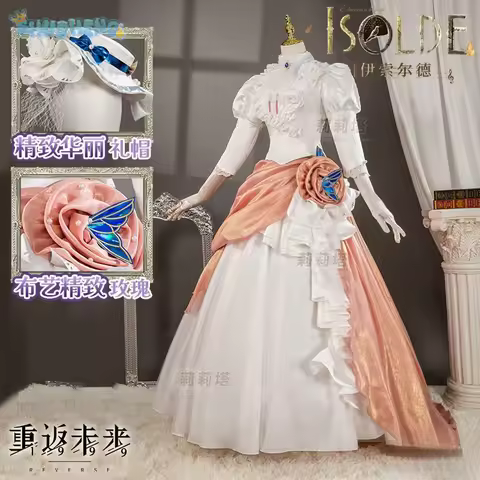 Game Reverse:1999 Isolde Cosplay Costume Hat necklace gloves prop necklace set Halloween carnival go