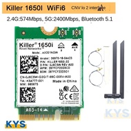 【Be worth】 Killer 1650i Ac Dual Band 2.4gbps Wireless Ax201 Wifi Ax201ngw 802.11ax/a/b/g/n Bluetooth