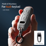 Alcantara Wrap Car Remote Key Case Cover Fob Shell For Audi Q8 RSQ8 A6 C8 S6 RS6 A7 S7 RS7 A3 8Y A8 