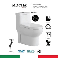 Mocha Water Closet MWC7602RL S Trap One Piece wc Toilet Bowl/ Jamban Tandas Rimless Design / 马桶