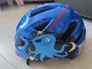 德國名牌Cratoni 藍色八爪魚頭盔，有紅色閃燈
