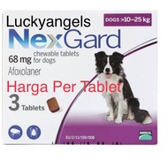 NEXGARD ( L ) 10-25KG Obat Kutu Dan Demodex Anjing NexGard - Chewable