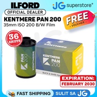 ILFORD Kentmere PAN 200 35mm ISO 200 Black & White Negative Film 36 Exposures Camera Photography