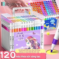 BABYTREE acrylic pens with diverse, high-quality bright colors draw on any surface for children to u