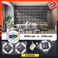 WD Marble Wall Paper 60 cm x 30cm Waterproof Marble Sticker Wallfoam/