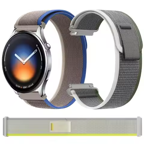 20mm 22mm Trail Nylon Loop Strap For Xiaomi Watch 5/S4-3 Sport Breathable Wristband Oneplus Watch Li