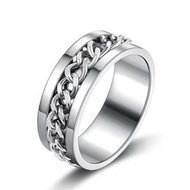 ANTI-RUST TITANIUM CHAIN SPINNER RING Titanium Ring Cincin Titanium Anti Karat