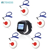 Retekess T128 Caregiver Pager ช่วยระบบส่วนบุคคลช่วยพยาบาลแจ้งเตือนเพจเจอร์ 1 PC นาฬิกา Pager 5 PCS T