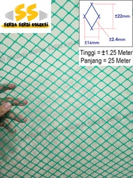 Kawat Jaring Plastik HDPE bentuk diamond per roll