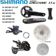 ✒✒✒SHIMANO Deore M5100 Groupset 1x11S Speed Crankset Shifter Lever Crankset 42T 51T Cassette Rear De