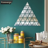 FOREVERGO 100Pcs 3D Acrylic Mirror Wall Stickers Heart/Circle/Triangle Shape DIY Self-adhesive Wallp