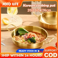 Korean Stainless Steel Cooking Pots Seafood Double Ear Pot Fondue Ramen Noodles Pan Kitchen Pot
