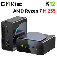 GMKtec K12 Mini PC AMD Ryzen 7 H 255 OCuLink USB4 2*DDR5 3*PCIe 2*2.5G LAN Windows 11 WiFi6E
