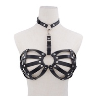 Leather Bra Sexy Accessories Ladies Sexy Hollow Alternative Bra Bondage Wearable sm Products
