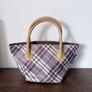 Burberry vintage classic logo handbag blue label 經典中古復古格紋格仔格子手提包手袋餃子袋飯盒包#410
