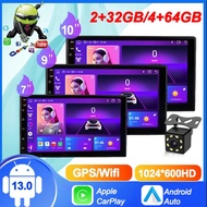 Radio Kereta Android 13 7/9/10 Inci 2 Din Audio Kereta Android Auto Carplay Gps Automotif Pemain Mul