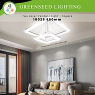 Gs lighting Modern Pendant Light Square Lampu Hiasan