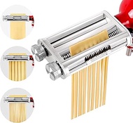 Pasta Maker Attachment for KitchenAid Stand Mixers, 3 in 1 Set Pasta Machine Attachment Accessories included Pasta Sheet Roller, Spaghetti Cutter, Fettuccine Cutter