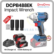 DongCheng DCPB488FK / DCPB488EM 20V Cordless Brushless Impact Wrench 488Nm / pembuka tayar kereta DC