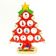[特價]摩達客 繽紛耶誕創意DIY小吊飾木質聖誕樹組（紅色款）-聖誕禮物擺飾